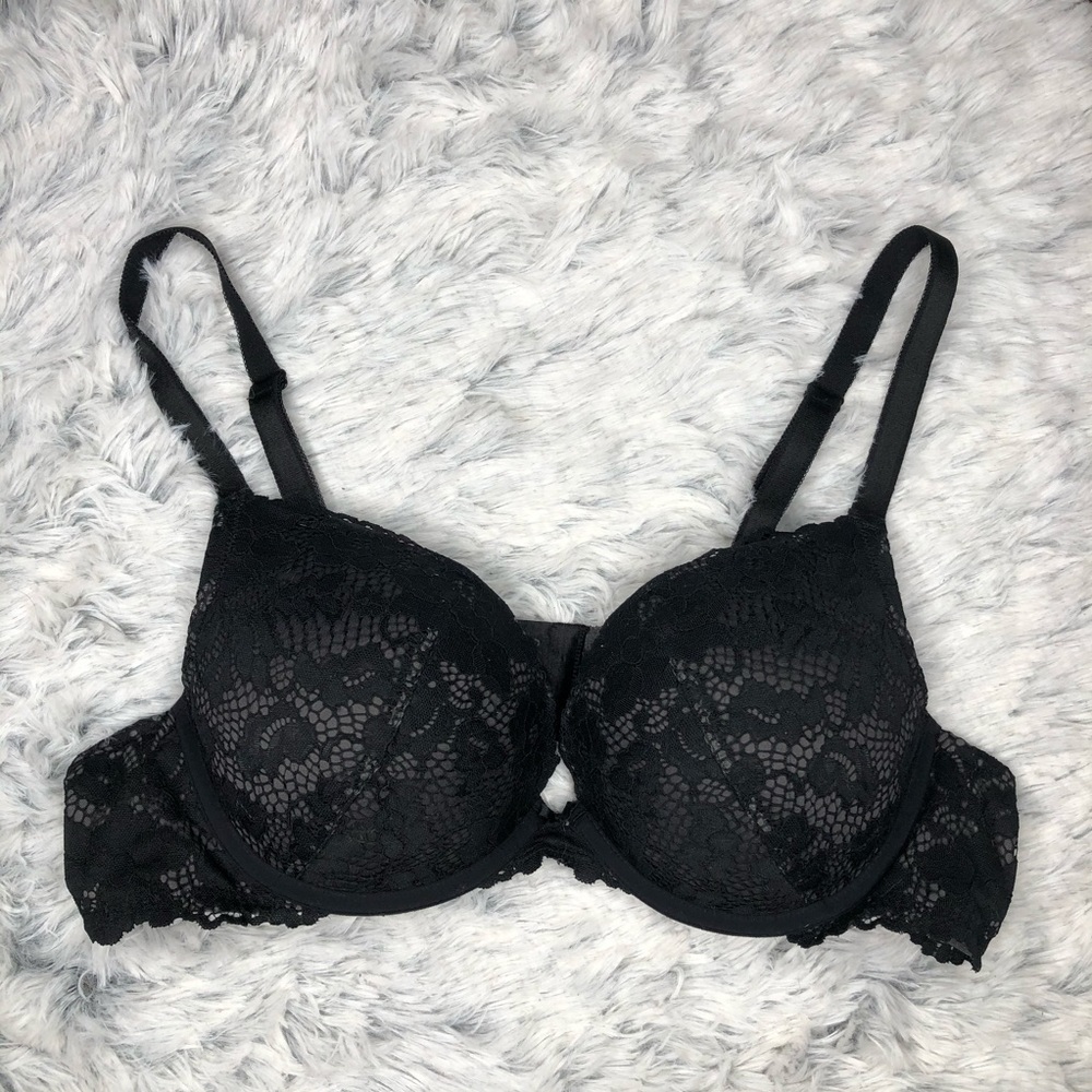 Torrid Black Lace Underwire Bra with Adjustable Straps